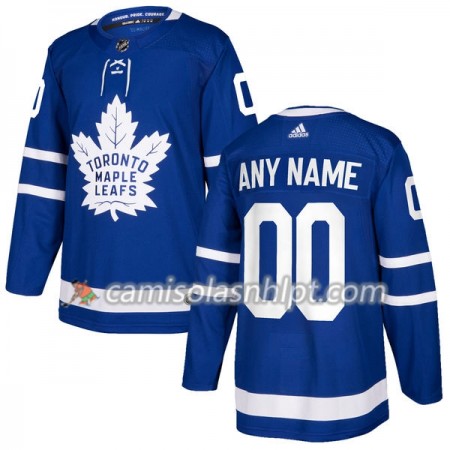 Camisola Toronto Maple Leafs Personalizado Adidas 2017-2018 Azul Authentic - Homem